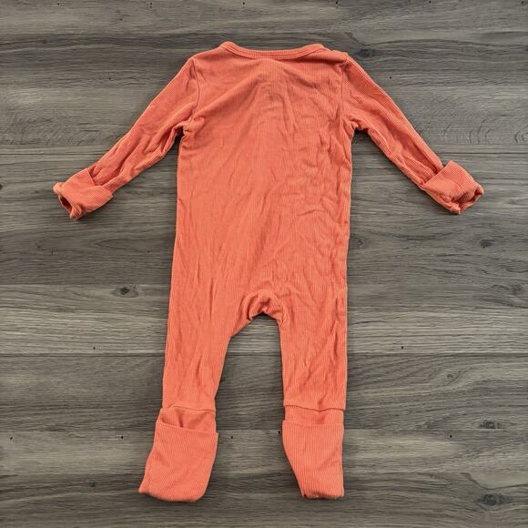 Scainf Baby Boy Unisex Bamboo 3/6mo Zipper Sleeper Outfit Pajama Orange Pumpkin - Picture 6 of 6